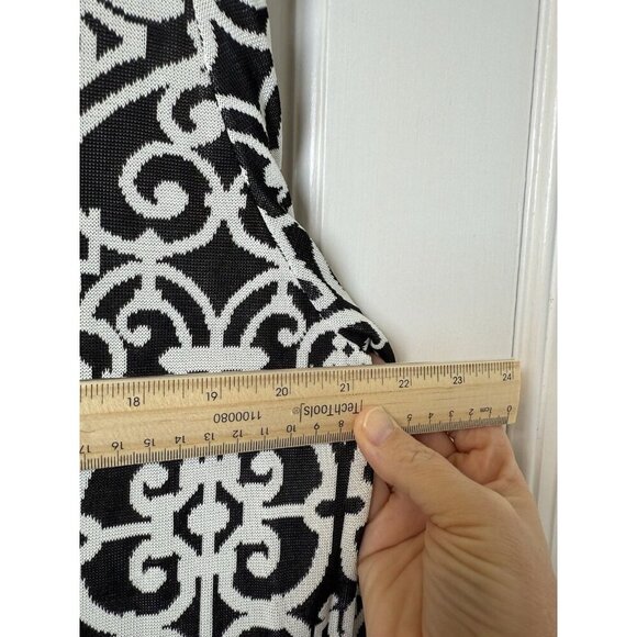 St John Sport Dress Demask Pattern Women’s Black & White Size XL - Picture 11 of 12